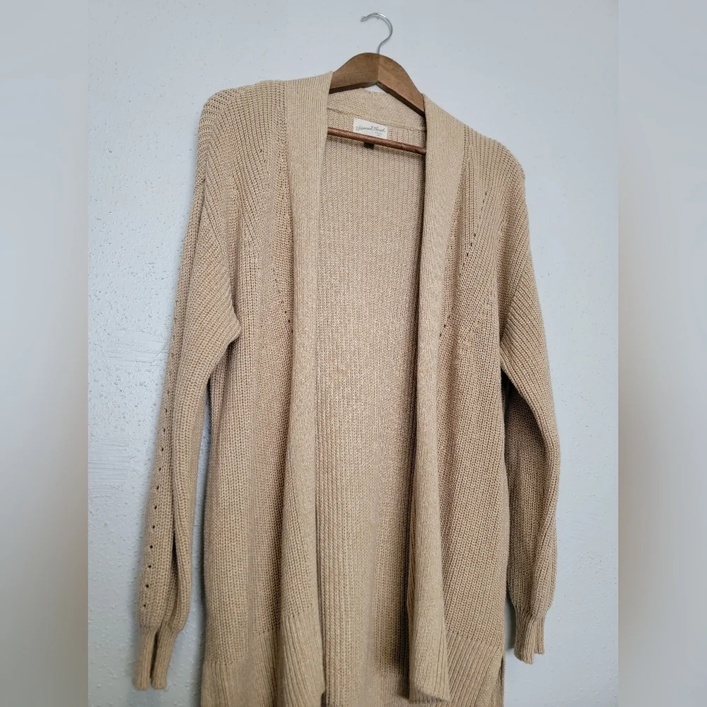 Universal Thread Beige Open-Front Knit Cardigan - Picture 2 of 5
